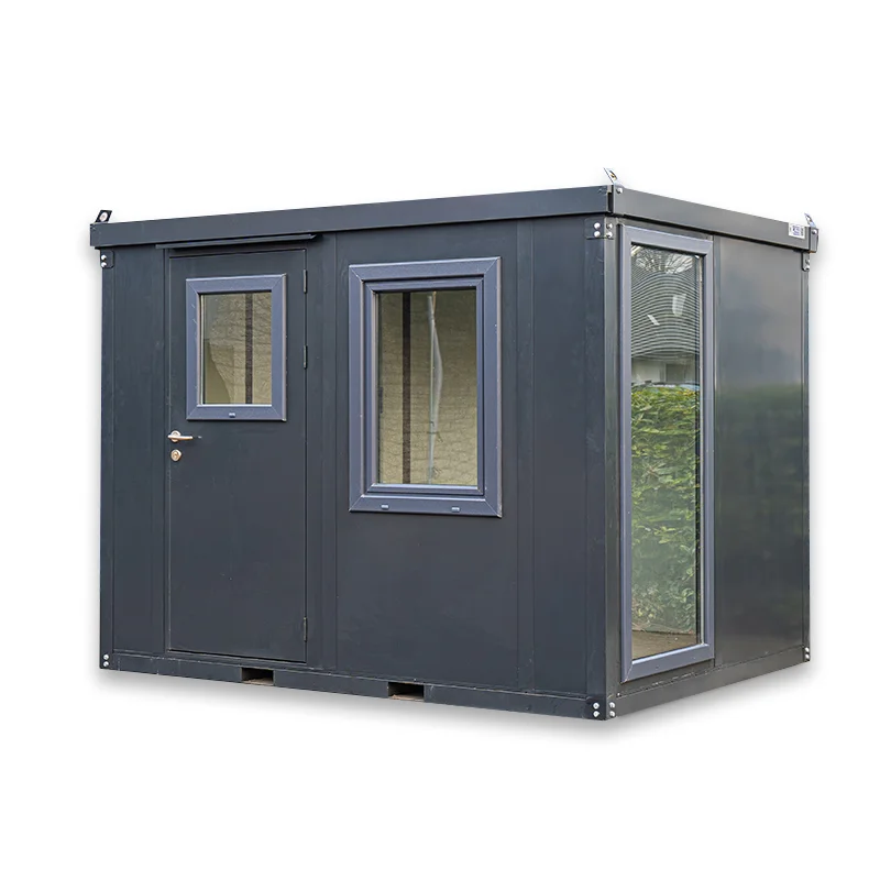 Conteneur bureau anthracite 3x2m avec fenêtre complète